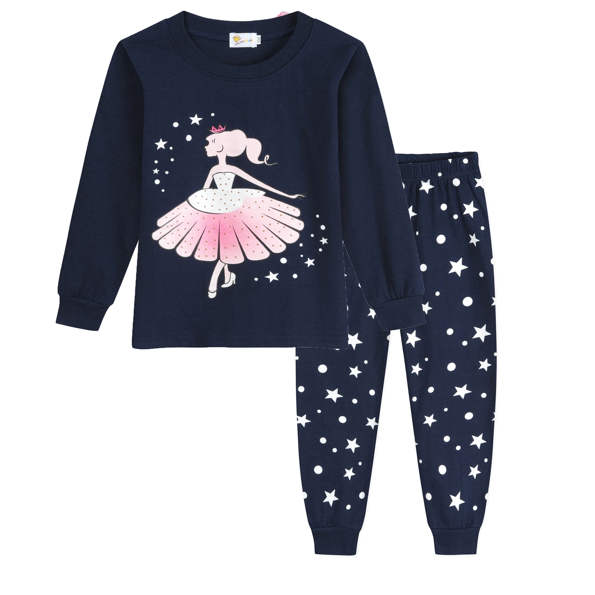 Little Hand Little Hand Kids & Toddler Girls Pajamas 2 Piece Pjs Set