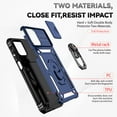 thumbnail image 2 of Allytech Rotatable Kickstand Case for Motorola Moto G (2024) - Military Grade Drop Protection - Slide Camera Cover - Heat Dissipation - Anti-Scratch Stand Case Support Magnetic Car Mount, Blue, 2 of 8