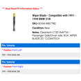 thumbnail image 2 of Wiper Blade - Compatible with 1991 - 1998 BMW 318i 1992 1993 1994 1995 1996 1997, 2 of 2