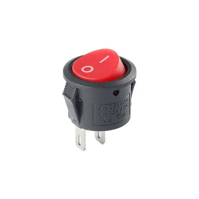10Pcs Small Size Round Rocker Switch LED Illuminated Car board Boat Van KCD-15 15mm 2/3PIN I/O Button Power Switches ,Easy to Install