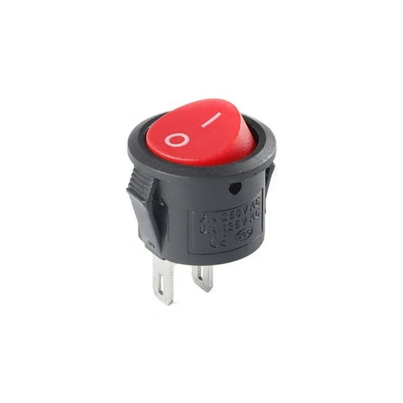 10Pcs Small Size Round Rocker Switch LED Illuminated Car board Boat Van KCD-15 15mm 2/3PIN I/O Button Power Switches ,Easy to Install