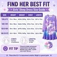 thumbnail image 4 of Rimyaw Girls Unicorn Nightgown, Soft Long Sleeve Pajama Dress with Hair Tie Gift, Fantasy Princess Sleepwear, Size 6, 4 of 8