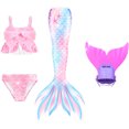 thumbnail image 1 of Queue de Sirène avec Maillot de Bain à Toile Simple, Bikini Princesse, Jeu de Rôle, Fille, 3 à 4 Ans-HAPDEN, 1 of 3