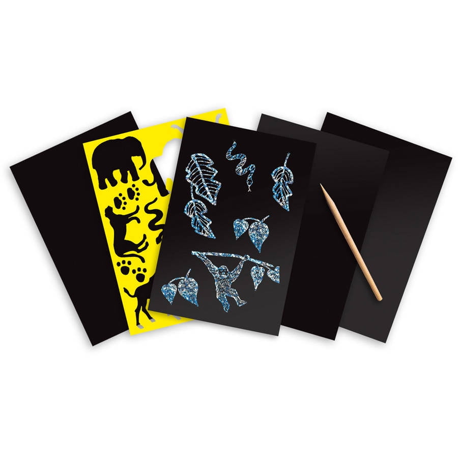 Melissa & Doug Scratch Art Safari 4 Assorted Scratch Art Boards