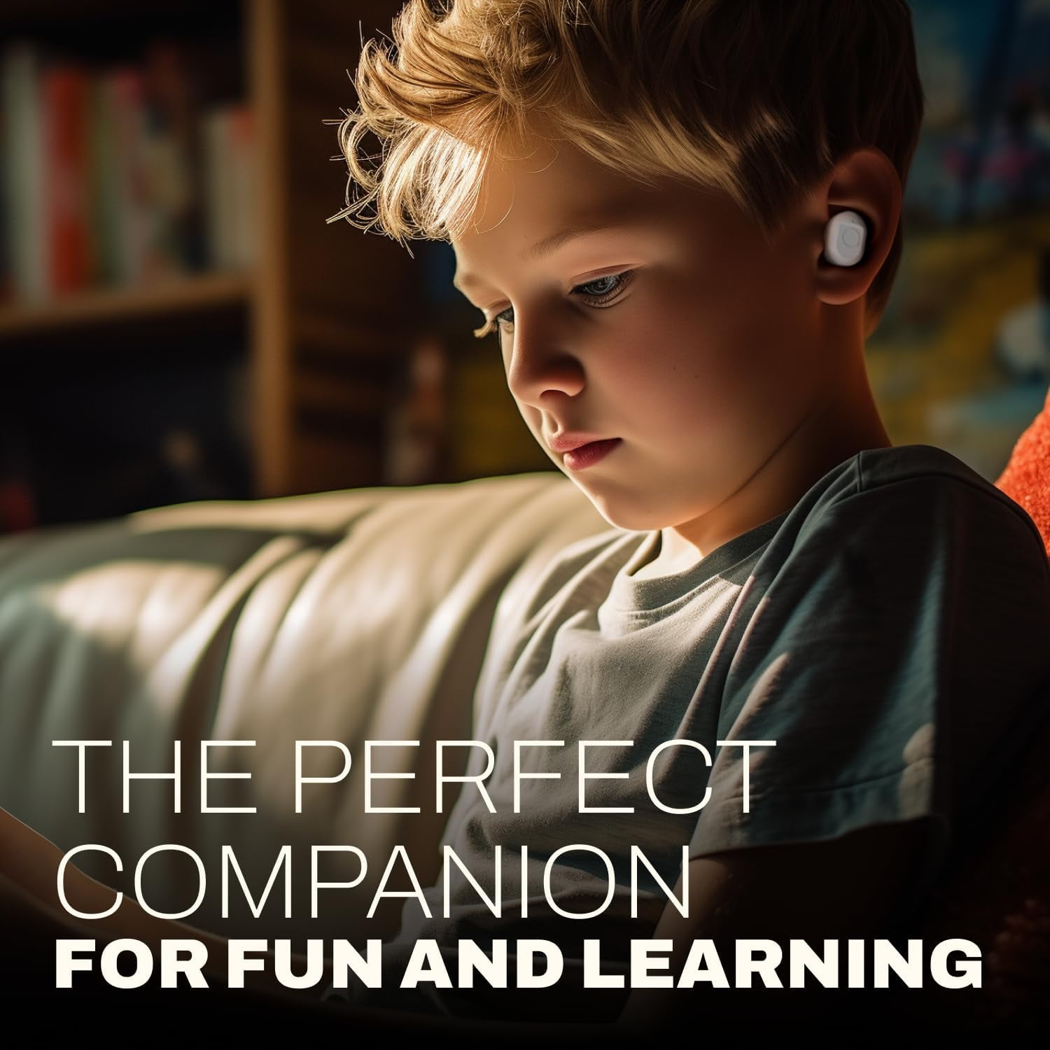 Coby Children’s Bluetooth Wireless Earbuds – “Chloe The Corgi” Character Rechargeable Earbuds, 24-Hour Total Play Time, Water-Resistant, Button Controls, Cute Carrying Case for Kids