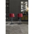 thumbnail image 7 of Red Bar Stools with Mechanical Lifting and Blackening Legs / 360° Swivel, Adapts to Different Heights, 7 of 7