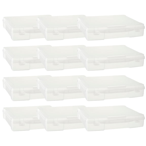 Unbranded 12" x 12" Plastic Scrapbook Storage Case by Simply Tidy - Portable Case for Documents, Papers, Sewing, Crafts - Clear, Bulk 12 Pack