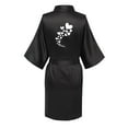 thumbnail image 3 of Jacenvly Nightgowns for Women Skin-Friendly Womens Silk Pajamas Set Fashionable Front Back Printed Solid Color Ice Silk Bathrobe Home Clothing Black, 3 of 3