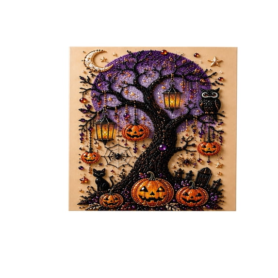 Halloween Ghost Pearl Art DIY Kit, 3D Diamond Painting Craft with Cute Halloween Design, Pearl Art Kits for Adults, DIY Home Decor Wall Art for Parties and Seasonal Gifts