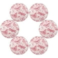 thumbnail image 3 of Pink Butterflies Round Placemats Non-Slip Table Mat Heat Resistant Placemat for Dining Table Kichen Party Table Diameter 15.4 inch Set of 4 Home Decor Gifts, 3 of 7