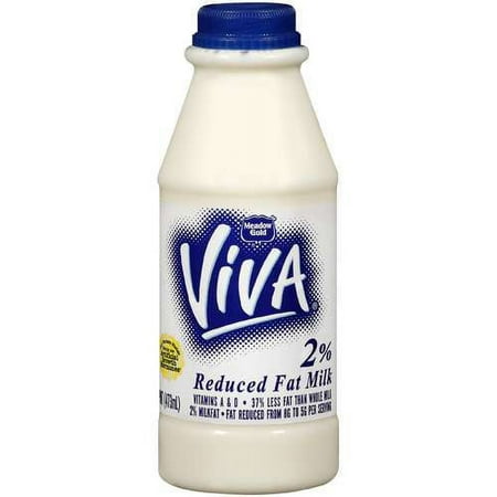 Meadow Gold Viva 2% Reduced Fat Milk, 1 pt