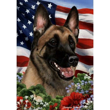 Belgian Malinois - Best of Breed Patriotic I Garden Flags