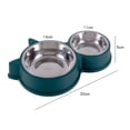thumbnail image 3 of Cuenco 2 en 1 para perros, cuenco de agua potable, alimentador automático, suministros para mascotas (verde) Ndcxsfigh Para estrenar, 3 of 9
