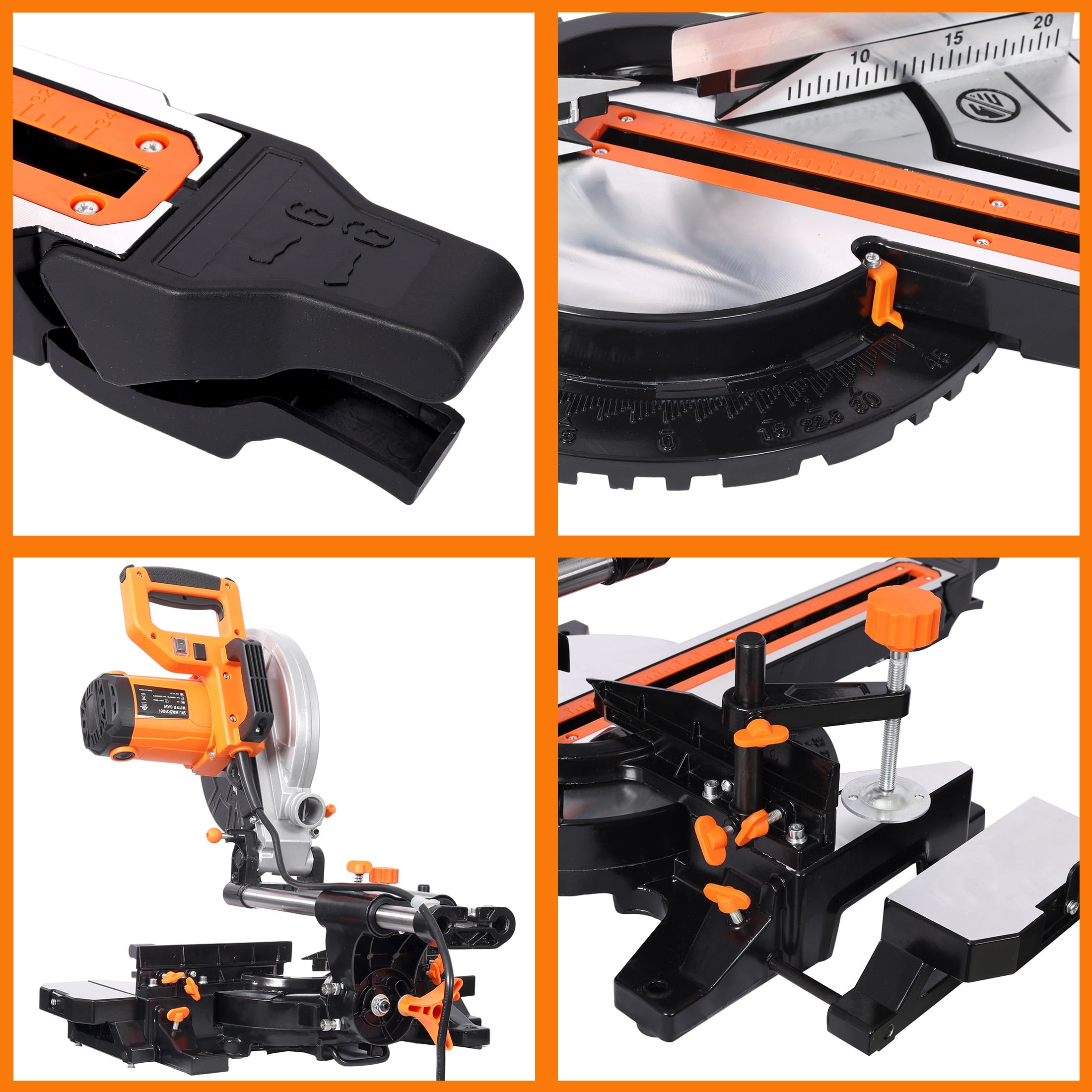 10-Inch Miter Saw, Sliding Compound Miter Saw, 2-Speed 5000/3200 Rpm, Single Bevel 0-45 ° , 48t Blade Evolution Table Saw, Wood Working Tools And Equipment, Cutting Wood Pvc Or Soft Metal