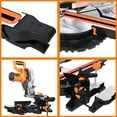 thumbnail image 4 of 10-Inch Miter Saw, Sliding Compound Miter Saw, 2-Speed 5000/3200 Rpm, Single Bevel 0-45 ° , 48t Blade Evolution Table Saw, Wood Working Tools And Equipment, Cutting Wood Pvc Or Soft Metal, 4 of 9