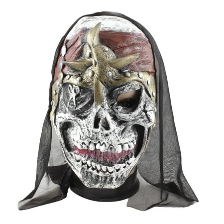 Unique Bargains Adults Dress Ball Masquerade Party Scissors Print Horrible Face Mask