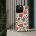 thumbnail image 3 of DistinctInk Hybrid (Acrylic / TPU) Clear Slim Fit Case for Apple iPhone 15 Pro (6.1" Screen) - Title: "Smile Blossom: A Whimsical Floral Delight", 3 of 8