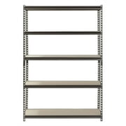 Muscle Rack 48W x 18D x 72H 5-Shelf Steel Freestanding Shelves, Silver