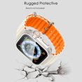 thumbnail image 6 of For iWatch Series 10 42mm Screen Protector Case, [ All in one Protector Case ] Tempered Glass Unique Design Full Body PC Protective Case Cover for Apple Watch Series 10 42mm, Titanium Gold, 6 of 8