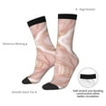 thumbnail image 4 of Fuzoiu Rose Gold Glitter Splatter Print Athletic Crew Socks for Men & Women,Casual Crew Socks,Above Ankle Crew Socks for Business, Casual, 4 of 6