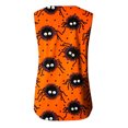 thumbnail image 4 of Blusa sin mangas con cuello en V y estampado de Halloween con botones y sin mangas para mujer Pompotops  lopia1000201, 4 of 6