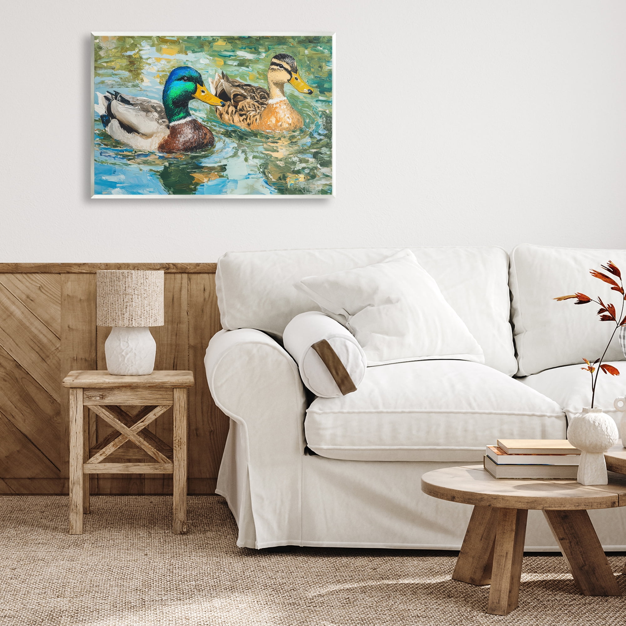 Stupell Industries Ducks Out For A Swim Wall Plaque Art, design by Petal Prints Design