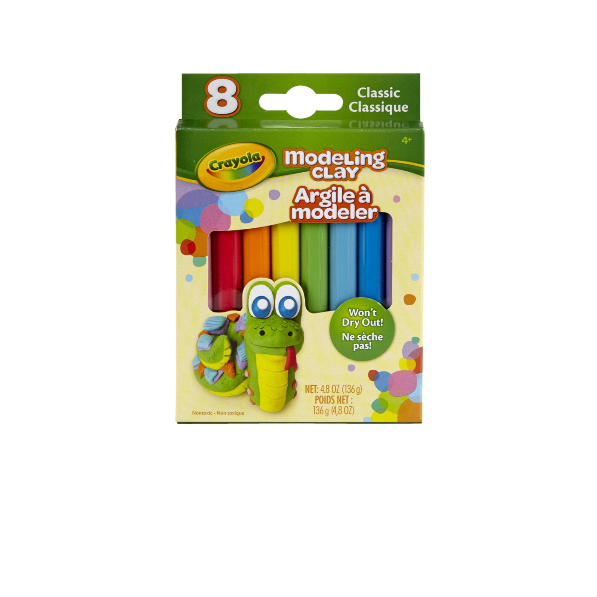 8 Nontoxic Modeling Dough Brights and Neon Molding Clay Age 2 for sale online 