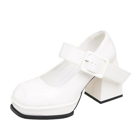 

Women s Shoes Fashion Casual Court Adapt Women s Casual Shoes Shoes Buckle High Womens Business Casual Shoes 12 Heels Thick Heels Single Shoes Casual Shoes