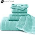 thumbnail image 4 of Casa Platino Juego de Toallas de Baño de 12 Piezas - Incluye 4 Toallas de Baño Grandes, 4 Toallas de Mano y 4 Paños - Toallas de Baño de Algodón Suave y Absorbente - Cielo Aguamarina, 4 of 7