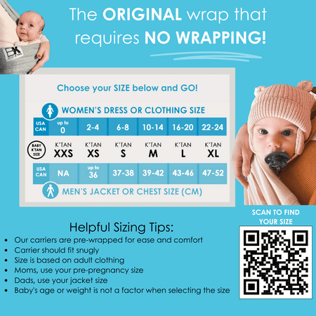 Baby K'tan Original Baby Wrap Carrier, Holds up to 35 lbs, Eggplant (Medium), Women 16-20, Men 43-46