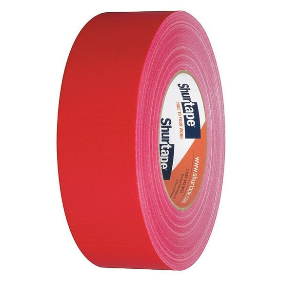 Shurtape Duct Tape, Red, 60 yd L, 1-7/8 in W PC 600