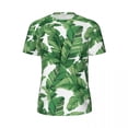 thumbnail image 4 of T Shirt For Men Banana Leaf Running Summer Tropical Print Basic Hip Hop Tshirt For Mens Printed Tops, 4 of 7