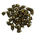 thumbnail image 3 of Paquete de 50 extremos de cordón, pegamento de aleación de zinc, tapones de extremo de barril, tapones de extremo de cordón de material cuero para joyería Kumi Bronce antiguo perfecl Tapones de extremo Tapones de tapón, 3 of 8