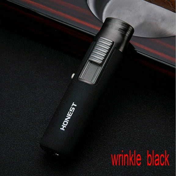 Honest Portable Torch Jet Frame Pen Style Cigarette Cigar Butane Gas Lighter - BLACK
