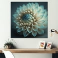 thumbnail image 2 of Designart Blue And White Dahlia Flowers IV Canvas Wall Art, 2 of 5