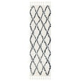 thumbnail image 3 of SAFAVIEH Casablanca Mackenzie Geometric Wool Shag Area Rug, Navy/Ivory, 4' x 6', 3 of 8