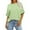 Mint Green, variant on Women's T-Shirts Sevevn Women's Casual Crewneck Short-Sleeved Solid Color Loose Short Loose T-Shirt