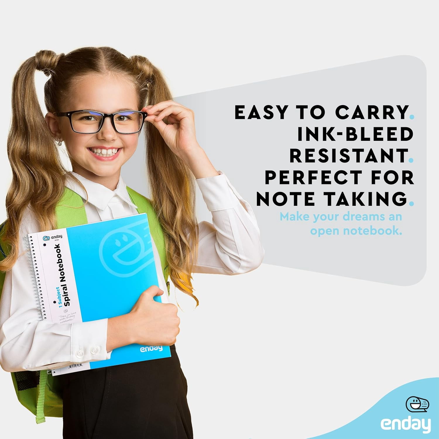 Enday 48 Pack, 1 Subject Spiral Notebook Wide Ruled Bulk, Hardcover Spiral Bound Notebooks for School and College, 140 Pages (70 Sheets) 3 Hole Punched Notebook, Multicolor