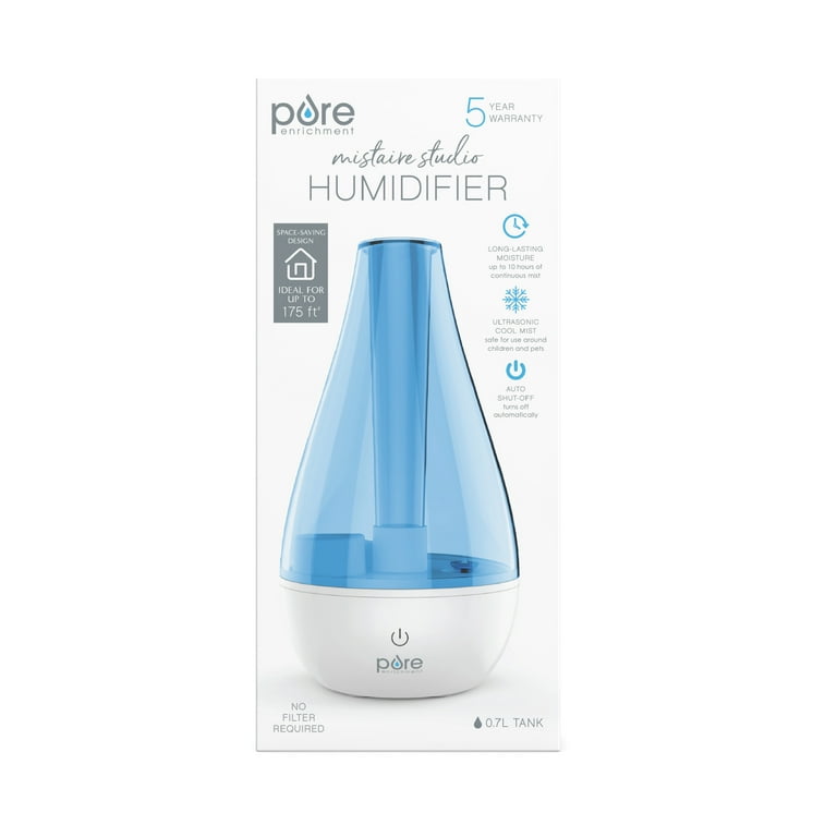 Pure Enrichment Auto Shut Ultrasonic Cool Mist Humidifier, Blue