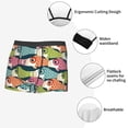 thumbnail image 3 of Sikiie Lantern Koi Fish Print Men's Boxer Briefs, Elastic Waistband Boxer Briefs Leggings-Medium, 3 of 5