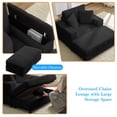 thumbnail image 5 of Mjkone Oversized Accent Chair with Ottoman for Living Room, Single Indoor Lounge Sofa Armchair with Storage Armrests and Ottoman,Dark Gray, 5 of 9