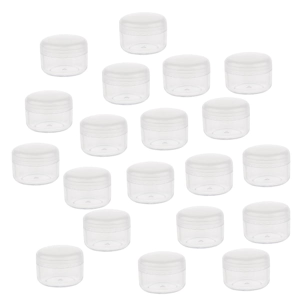 20 frascos de plástico vacíos para muestras de cosméticos, para purpurina para decoración de uñas. 5g