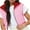Pink, variant on IROINNID Women's Puffer Vest Stand Collar Solid Color Sleeveless Warm Zippers Slim Zipper Dual-purpose Warm Coat Tops Vest, Black