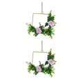 thumbnail image 3 of Ounissouiy Decoración de boda con flores artificiales para interiores o exteriores: fácil de limpiar, bajo mantenimiento, elegante, duradero, Rosa rosada cuadrado 2piezas, 3 of 6