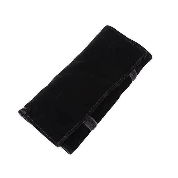 Joyero de viaje, Franela, Bolsa organizadora enrollable, Bolsa de almacenamiento para aretes, collares y pulseras