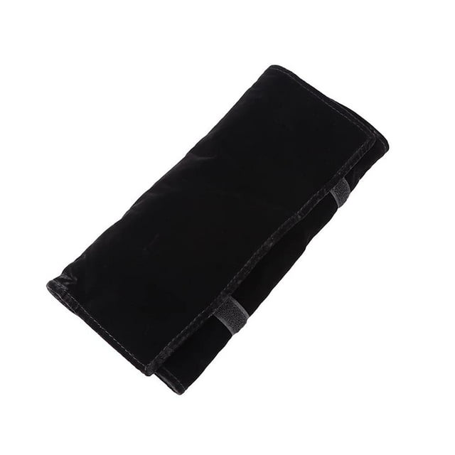 Joyero de viaje, Franela, Bolsa organizadora enrollable, Bolsa de almacenamiento para aretes, collares y pulseras