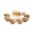 thumbnail image 4 of Tetera de cerámica con 6 tazas con colador de té, Infusor de té japonés duradero, tetera de arcilla para el hogar, Picnic, senderismo, Camping al aire , estilo c Macarena Tetera, 4 of 8