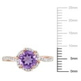 thumbnail image 2 of Everly Women's Amethyst 14K Rose Gold Engagement Ring, 2 of 7