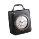thumbnail image 5 of Bolso de hombro jinwen de Cuero para mujer estilo retro con forma de reloj ligero informal Negro, 5 of 8