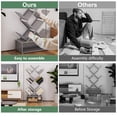 thumbnail image 3 of Gintan 9-Tier Modern Book Shelves with Storage, Bedroom Shelves Folding Bookshelves, No Installation Required Shelf Tree Bookcase for Living Room, Study, Home Office, Bed Room (Grey) C104, 3 of 3